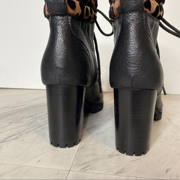 New! Kelsi Dagger Brooklyn Trek Lace Up Heeled Bootie 10 - Picture 4 of 14
